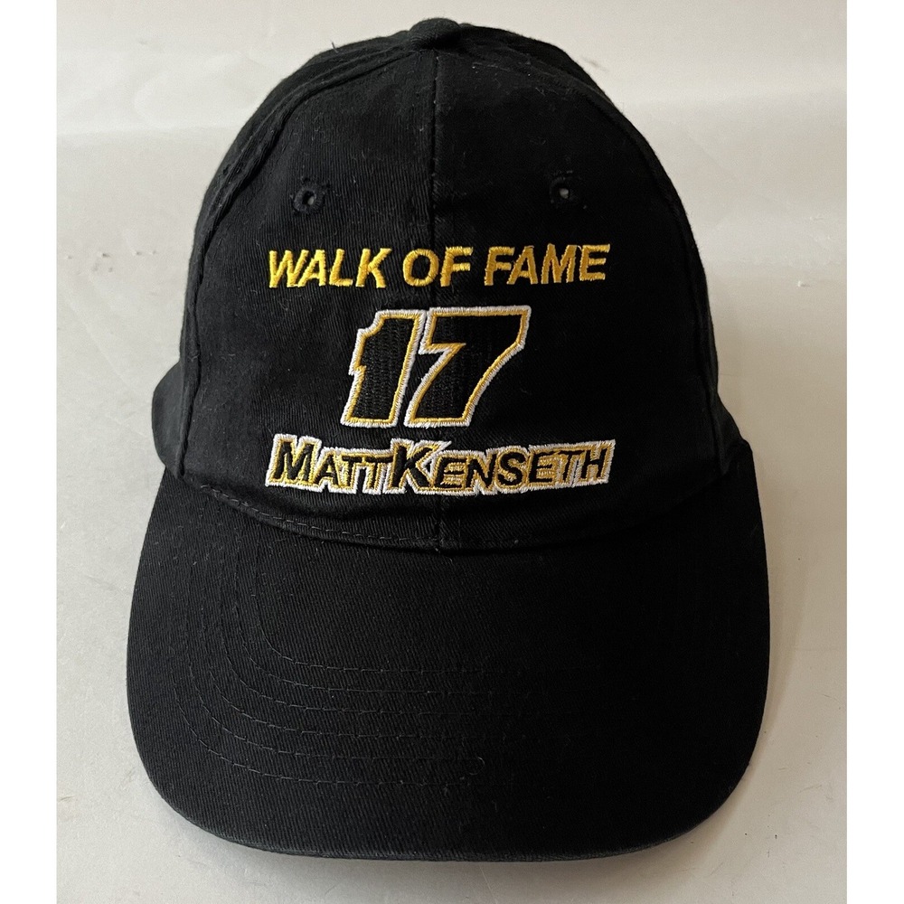 NASCAR Matt Kenseth #17 Hat Cap Adult Black Gold Adjustable Walk of Fame Racing